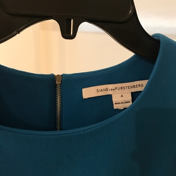 DVF Diane von Furstenberg blue sleeveless dress - Picture 3 of 7